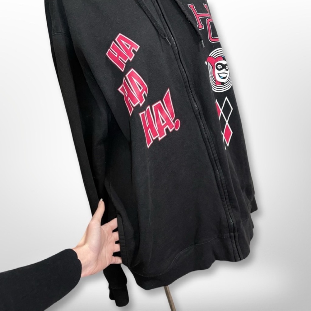 VTG 90's Harley Quinn DC Comics Thick Zip-up Jacket Women's XL - Picture 3 of 9